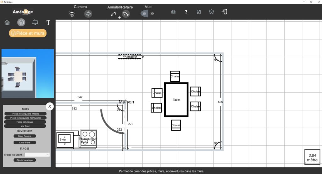 I2ML - Aménâge, vue 2D